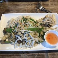 Wok fried noodles with tofu and mushrooms  at Pho in Portsmouth