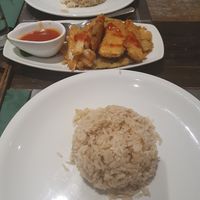 Taster menu: Fried rice with crispy fried vegetables at Ruyi Vegetarian House  in Manchester