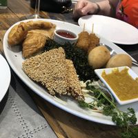 crispy dim sum  at Ruyi Vegetarian House  in Manchester