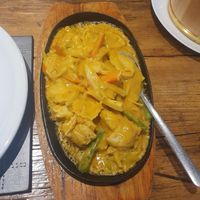 Mock chicken in satay sauce - very good at Ruyi Vegetarian House  in Manchester