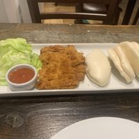 Crispy “pork" Bao  at Ruyi Vegetarian House  in Manchester