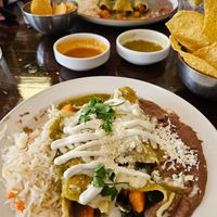 Spinach and Sweet Potato Enchiladas at El Cabo Verde in Shreveport