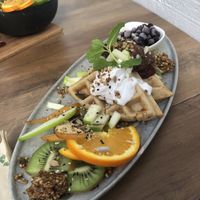 Waffles at Barefoot Eatery in Christchurch
