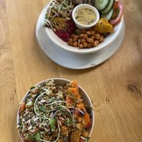 Cabinet salad and Buddha bowl.  at Barefoot Eatery in Christchurch