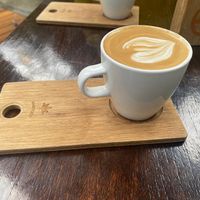 Oat flat white at Barefoot Eatery in Christchurch