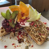 Waffles  at Barefoot Eatery in Christchurch