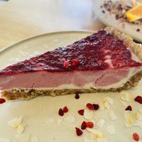 Strawberry cheesecake  at Barefoot Eatery in Christchurch