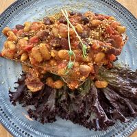 Housemade beans on toastt  at Barefoot Eatery in Christchurch