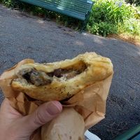 Pepper mushrooms pie at Barefoot Eatery in Christchurch