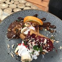 Waffle  at Barefoot Eatery in Christchurch