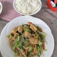 Stir fried veg and tofu   at Caffe Yen Ngoc in Ha Giang