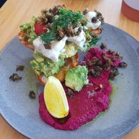 Smash avo and vegan feta at Flowvitality in Geraldton