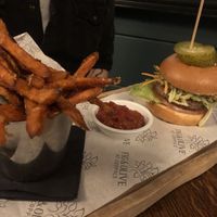 Za’atar spiced celeriac burger at The Fig & Olive in Tamworth