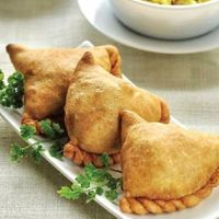 Hot vegetable samosas, these are so good!  at Gopal - temporarily closed in Tours