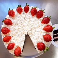 Chocolate and Berries cake with a delicious creamy vanilla frosting, best of all? It's vegan!!!  at Gopal - temporarily closed in Tours