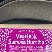 New vegan samosa burrito. So good! Just a bit spicy 🌶  at Trader Joe's - Loop 1604 in San Antonio