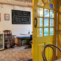 Interior at Curious Yellow Kafe in North London