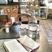 set up at Curious Yellow Kafe in North London