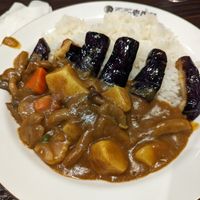 Vegetarian curry vegetables with mushroom and eggplant added. at CoCo Ichibanya - Honcho in Yokosuka