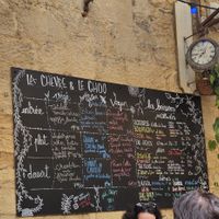 Menu, changes weekly. at La Chèvre et Le Chou in Sarlat-la-caneda