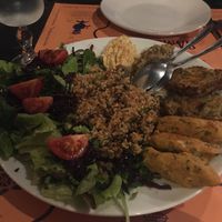 The mezze appetizer plate   at La Chèvre et Le Chou in Sarlat-la-caneda