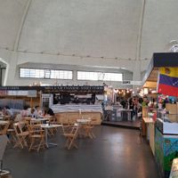 One of the seating areas at Flavors of Jerusalem in Basel