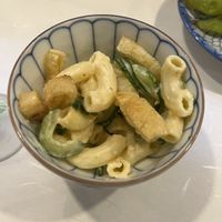 Vegan macaroni salad with cucumber   at Fujifuku in Tokyo