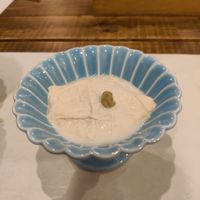 Tofu skin with wasabi on top (suggested to add soy sauce) at Fujifuku in Tokyo