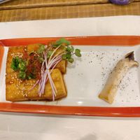 Tofu steak and mushroom at Fujifuku in Tokyo