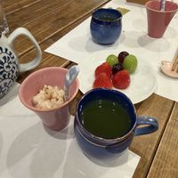 amazake, matcha   at Fujifuku in Tokyo