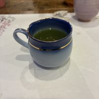 Small cup of sweet Matcha as a digestive 🙂‍↕️  at Fujifuku in Tokyo