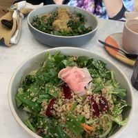 Warm quinoa bowl, custom bowl at my bowl in Osaka