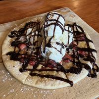 Dessert pizzaa  at Pompeii Pizza in Palmerston North