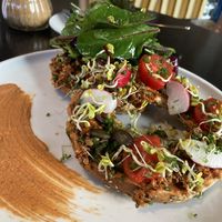 Vegan bagel  at heimathafen Wiesbaden in Wiesbaden