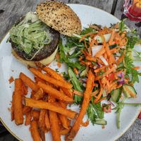 Vegan burger at Multatuli in Ghent