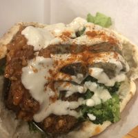 Half falafel sandwich  at Falafel Brothers - Shibuya in Tokyo