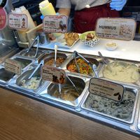 Choices of toppings and sauces   at Falafel Brothers - Shibuya in Tokyo