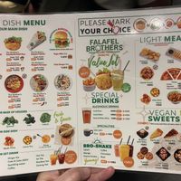 Menu  at Falafel Brothers - Shibuya in Tokyo