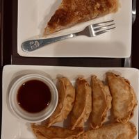Gyoza + Apple Pie at Falafel Brothers - Shibuya in Tokyo