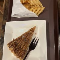 Waffle fries and pecan piee  at Falafel Brothers - Shibuya in Tokyo