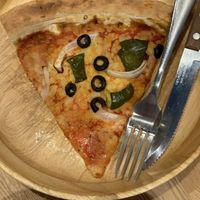 Vegetable pizza, not many vegetables   at Falafel Brothers - Shibuya in Tokyo