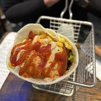 Falafel wrap with corn  at Falafel Brothers - Shibuya in Tokyo
