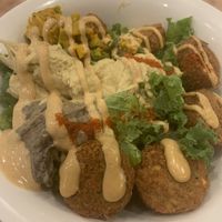 Falafel salad  at Falafel Brothers - Shibuya in Tokyo