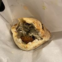 Regular size falafel sandwich with kale at Falafel Brothers - Shibuya in Tokyo