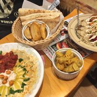 Falafel bowl and Hummus bowl at Falafel Brothers - Shibuya in Tokyo