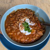 veganes Linsengulasch 🤤 at Plan B Boulderhalle in Jena