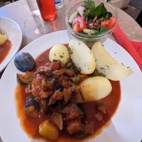 Ratatouille mit Kartoffeln at Café Immergrün in Jena