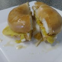 Vegan Egg & Cheese Bagel with Maple 🍁 at Yes It's Fresh in Cleveland