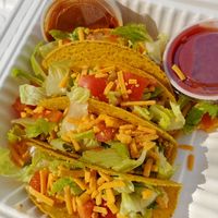 Hard shell "chicken" tacos at Yes It's Fresh in Cleveland