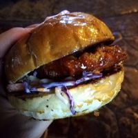 Vegan 'Hot Chick' Burger - 230 baht at Bootlegger in Phuket